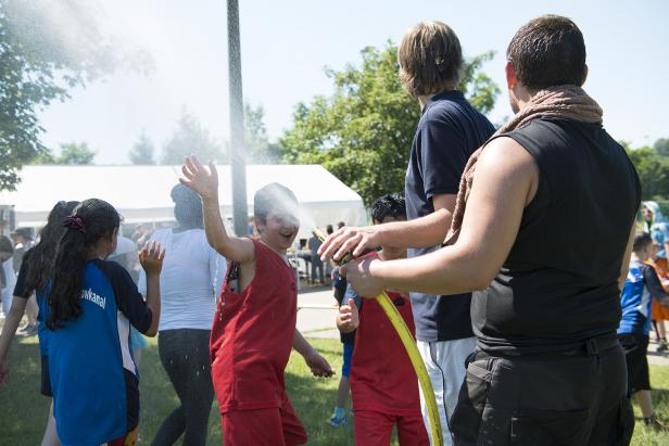 Sportfest mit ALBA in der Schule An der Wuhle am 24.06.2016