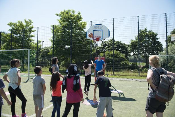 Sportfest mit ALBA in der Schule An der Wuhle am 24.06.2016